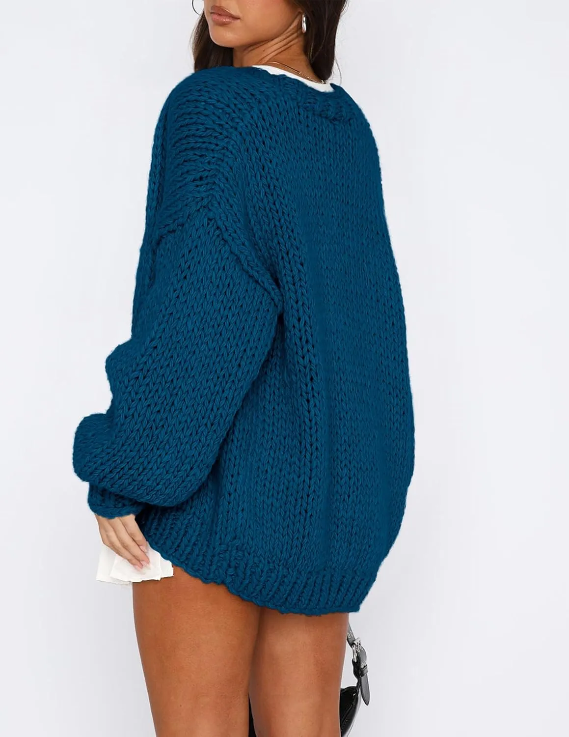 PRETTYGARDEN Womens Cardigan Sweaters 2025 Spring Fall Trendy Chunky Knit Outerwear Outfits Fashion Long Sleeve Cardigans