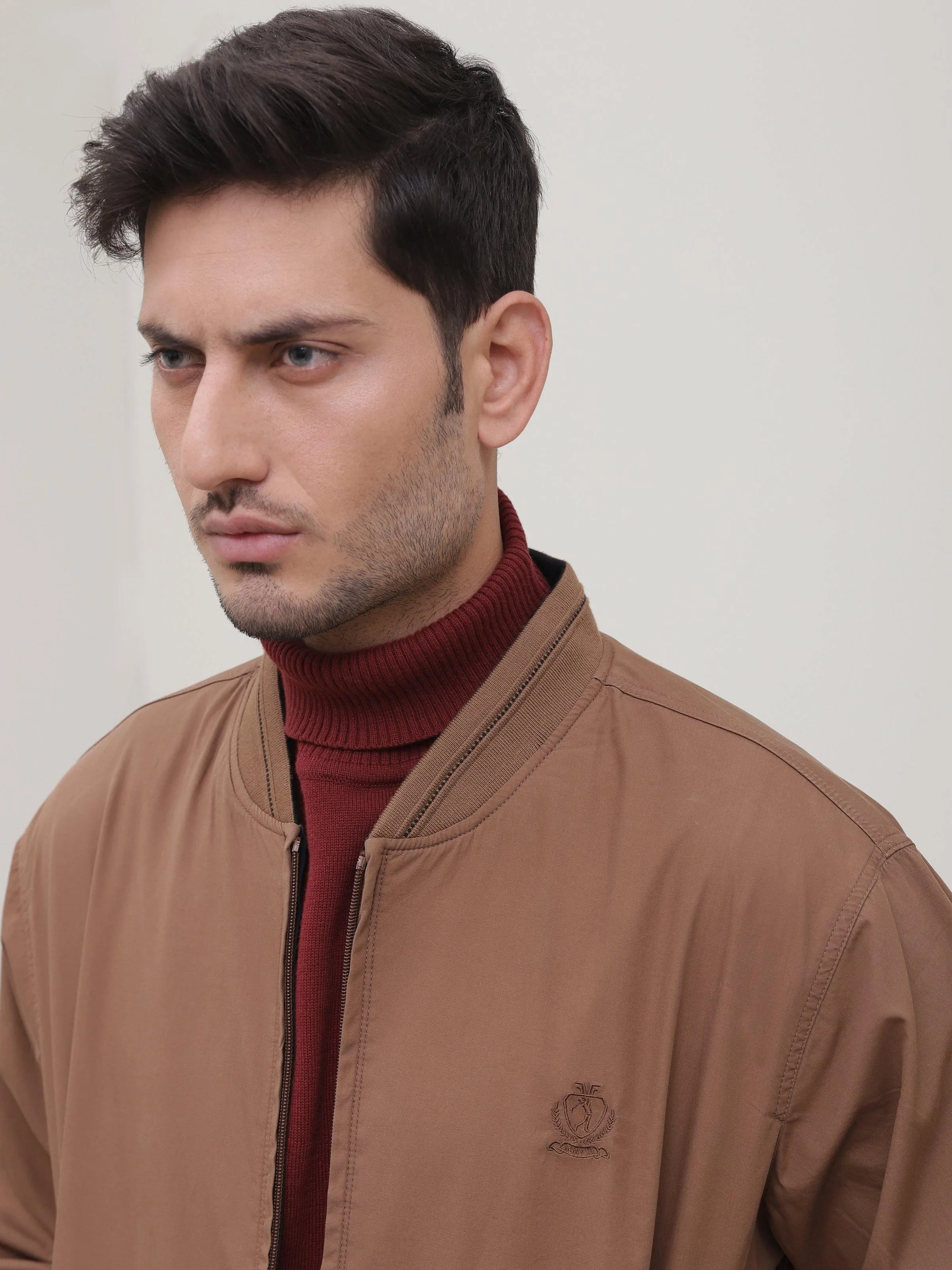 REVERSIBLE JACKET FULL SLEEVE KHAKI