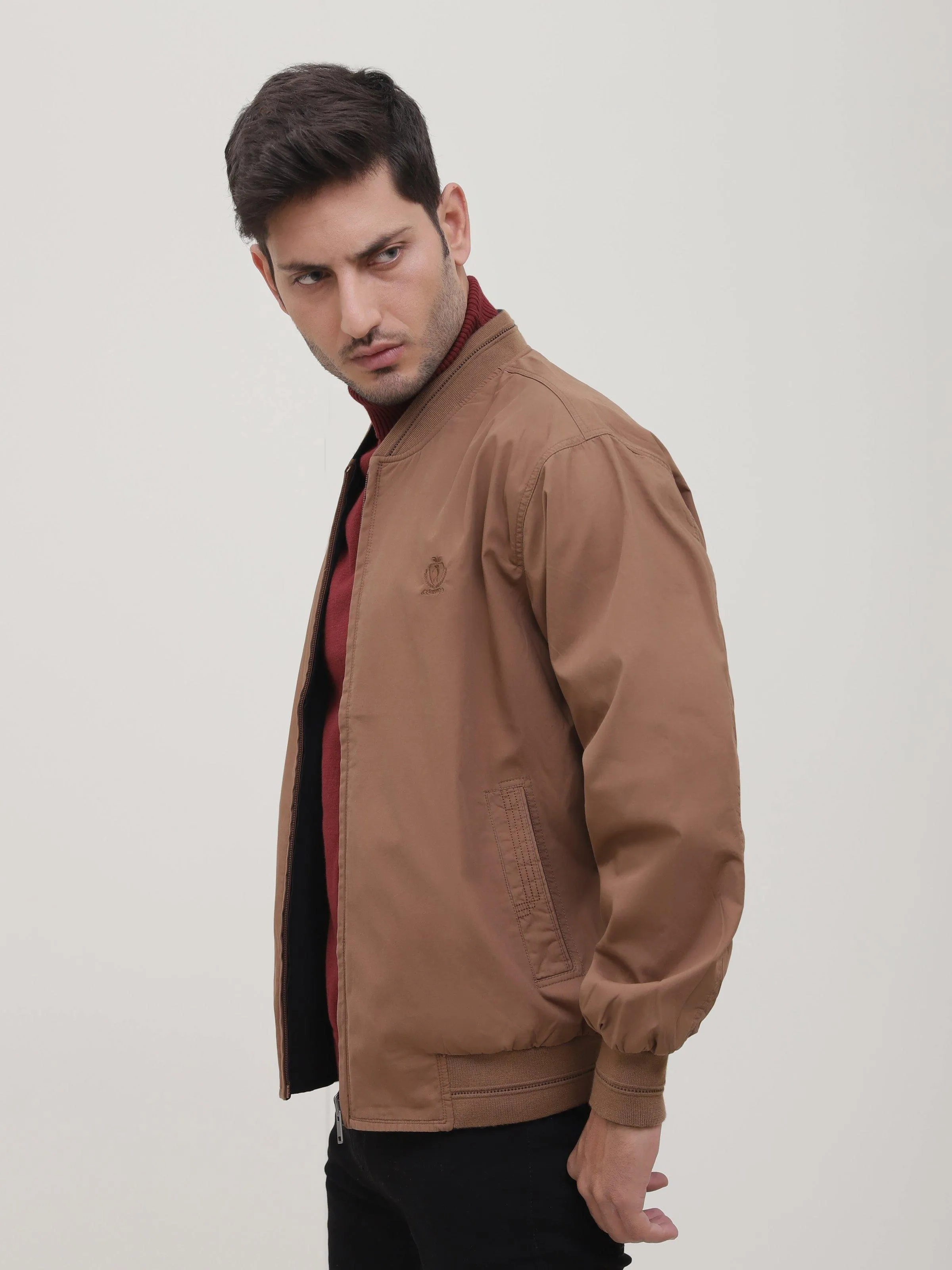 REVERSIBLE JACKET FULL SLEEVE KHAKI