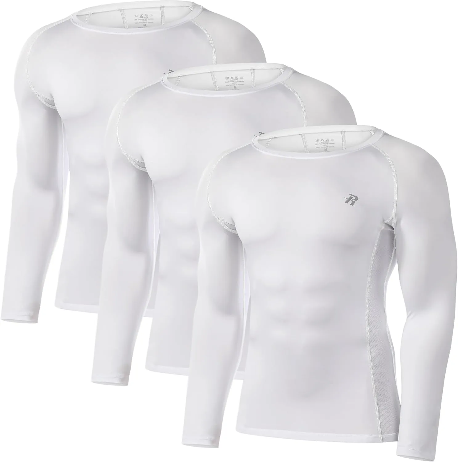 Runhit Compression Shirts for Men Long Sleeve Cool Dry Athletic Workout Tee Shirts Fishing Sun Shirts Sports Thermal Tights