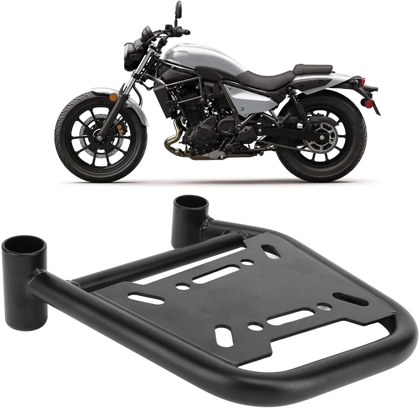 Saddlebag Support Racks Iron Erosion Side Saddle Bag Guards Bracket Saddlebag Support Bar Fit for Eliminator 400 500 SE 2023-2024 (Left: KE817-BBZJ)