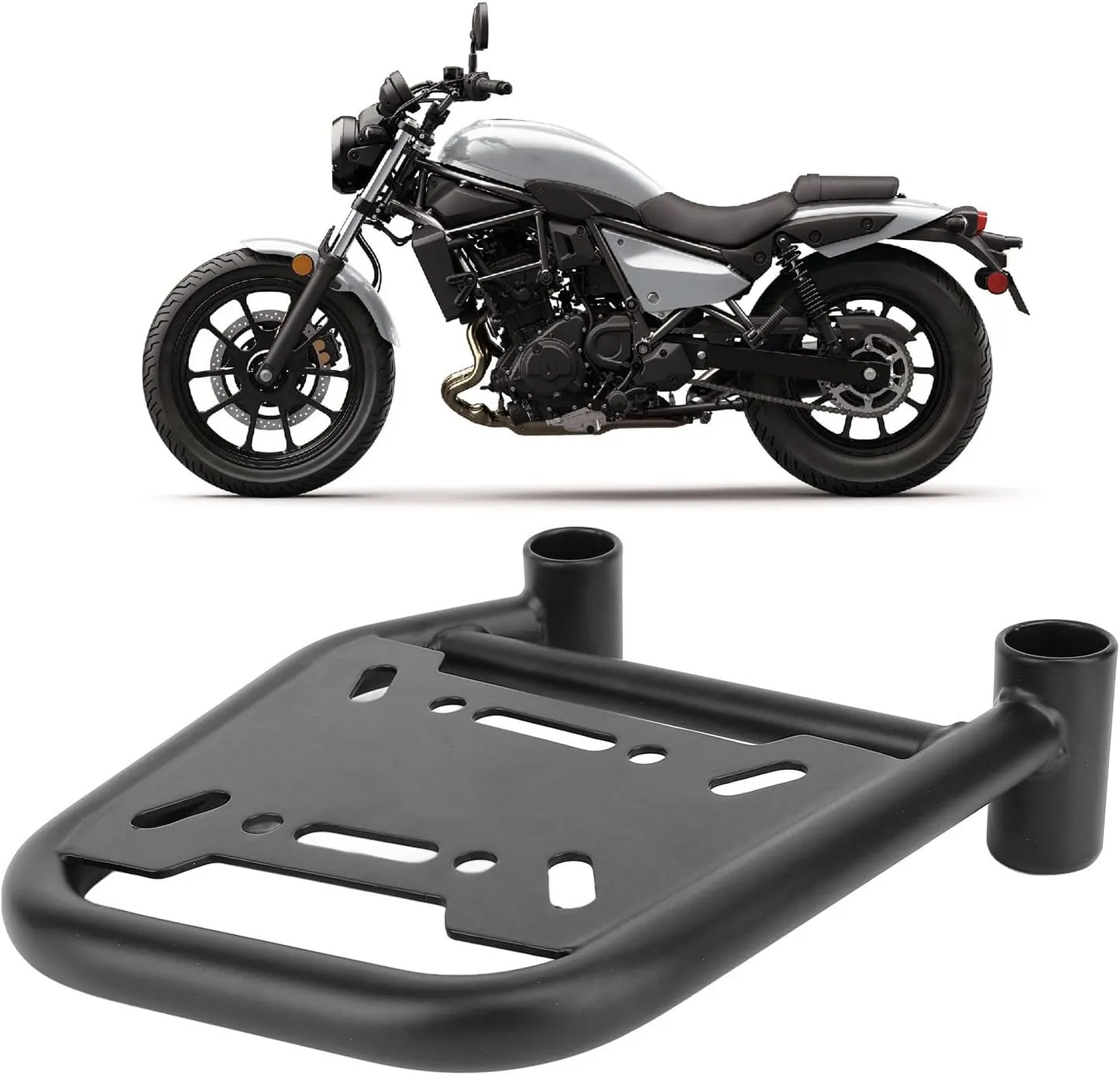 Saddlebag Support Racks Iron Erosion Side Saddle Bag Guards Bracket Saddlebag Support Bar Fit for Eliminator 400 500 SE 2023-2024 (Right: KE818-BBZJ)