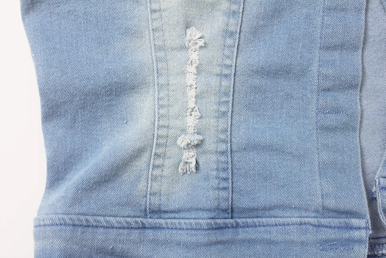 SeNight Women's Jean Jacket Long Sleeve Classic Distressed Fray Hem Tassels Denim Trucker Jackets