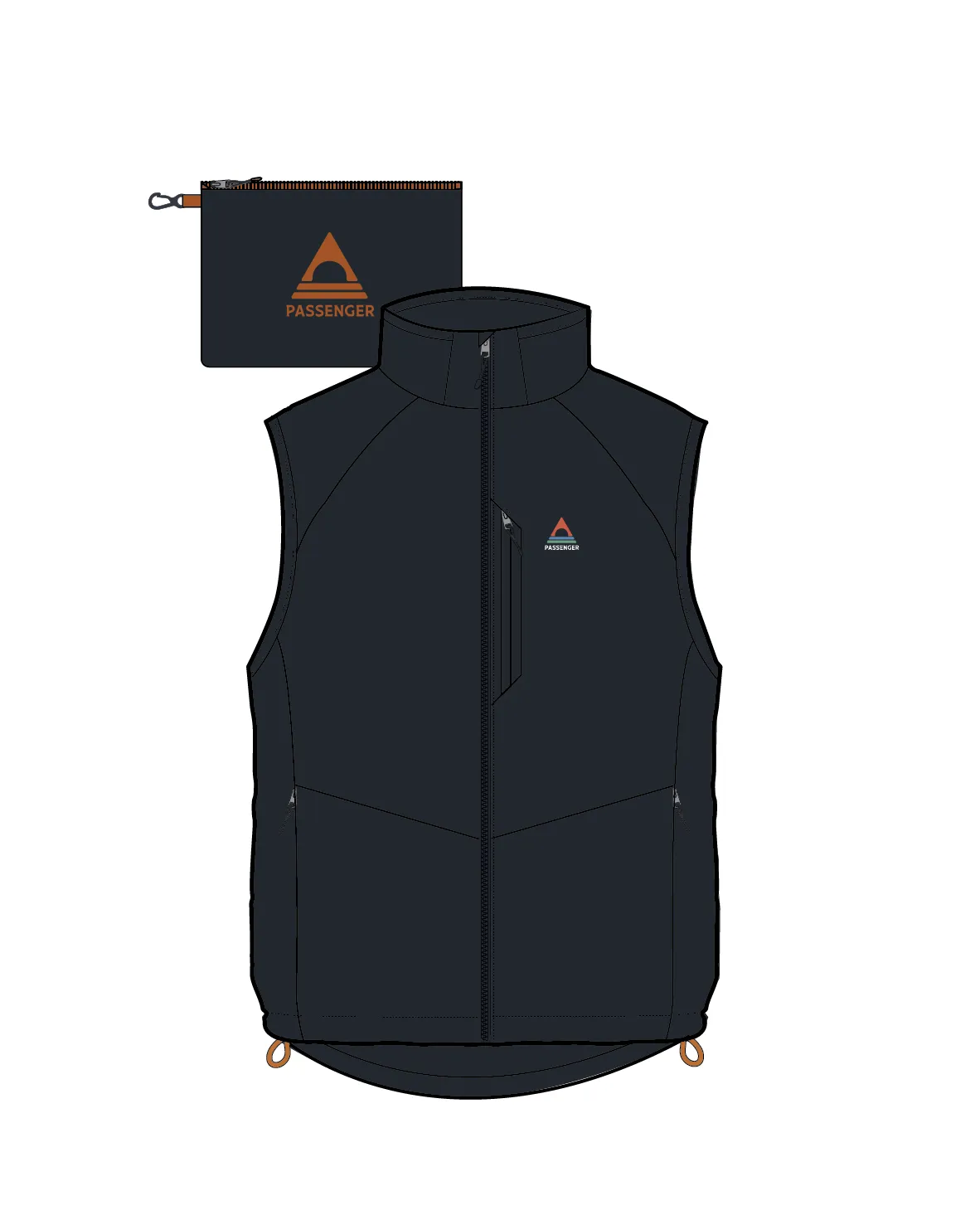 Shasta Lightweight Recycled Thermore Insulated Vest - Black