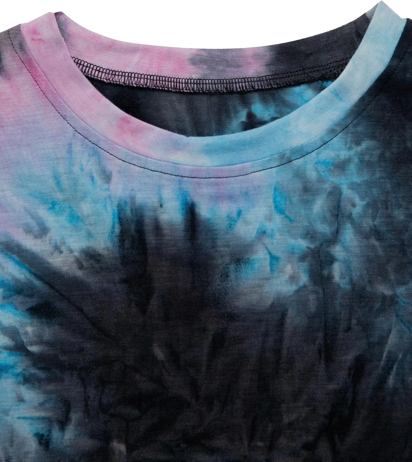 SOFIA'S CHOICE Tie Dye Shirt Women Oversized Tshirts Summer Casual Short Sleeve Tee Tops