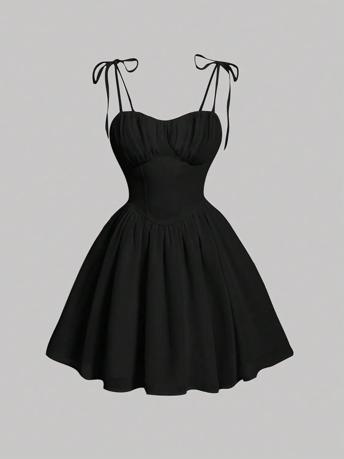 SOLY HUX Women's Corset Dress Cami Dresses Spaghetti Strap Flared Prom Dress Cocktail Party Short Summer Dress