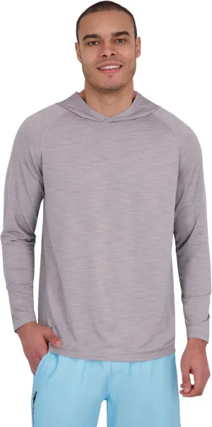 Spyder Men's Hooded Long Sleeve Rashguard  UPF 30  Quick-Dry Swim Shirt for Surfing, Hiking, Gym & Outdoor Sports