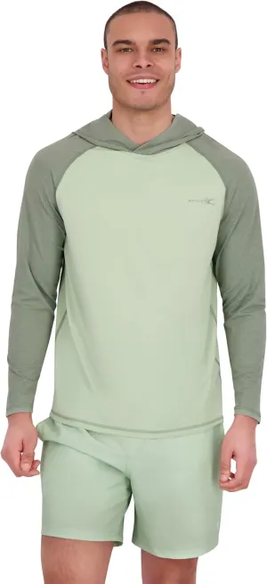 Spyder Men's Hooded Long Sleeve Rashguard  UPF 30  Quick-Dry Swim Shirt for Surfing, Hiking, Gym & Outdoor Sports
