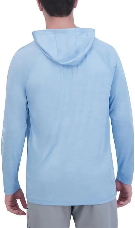 Spyder Men's Hooded Long Sleeve Rashguard  UPF 30  Quick-Dry Swim Shirt for Surfing, Hiking, Gym & Outdoor Sports