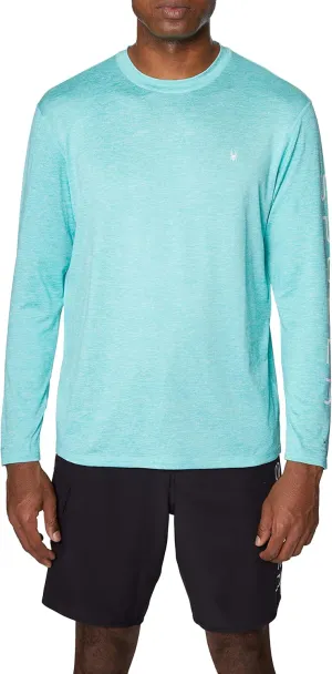 Spyder Men's Long Sleeve Rashguard  UPF , Quick-Dry, Swim Shirt, Surfing, Hiking, Workouts