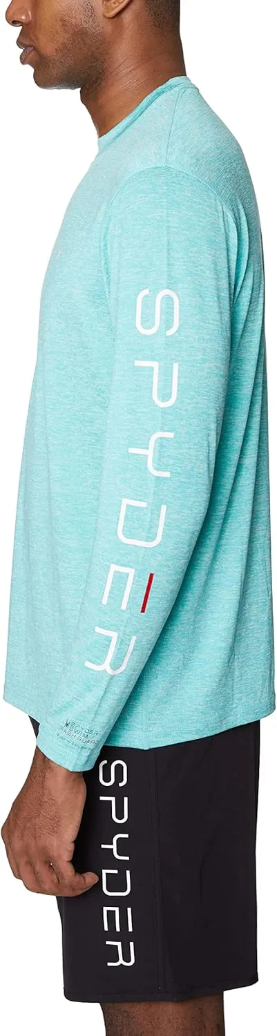 Spyder Men's Long Sleeve Rashguard  UPF , Quick-Dry, Swim Shirt, Surfing, Hiking, Workouts