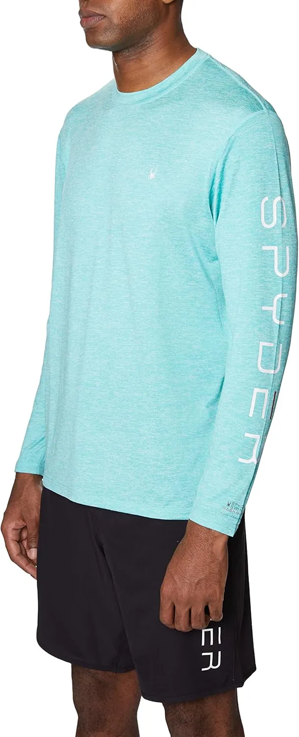 Spyder Men's Long Sleeve Rashguard  UPF , Quick-Dry, Swim Shirt, Surfing, Hiking, Workouts