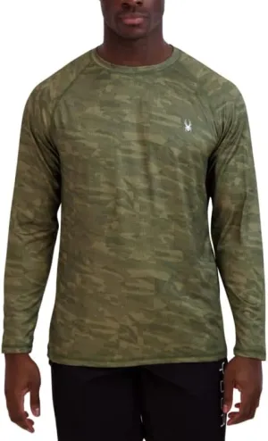 Spyder Men's Long Sleeve Rashguard  UPF , Quick-Dry, Swim Shirt, Surfing, Hiking, Workouts