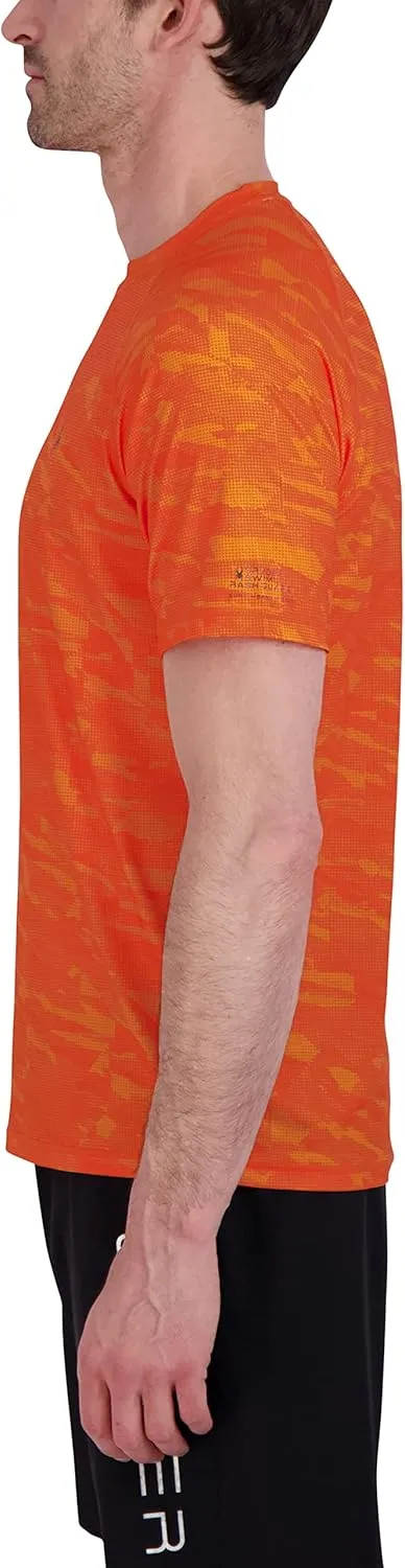 Spyder Men's Short Sleeve Rashguard  UPF , Quick-Dry, Swim Shirt, Surfing, Hiking, Workout