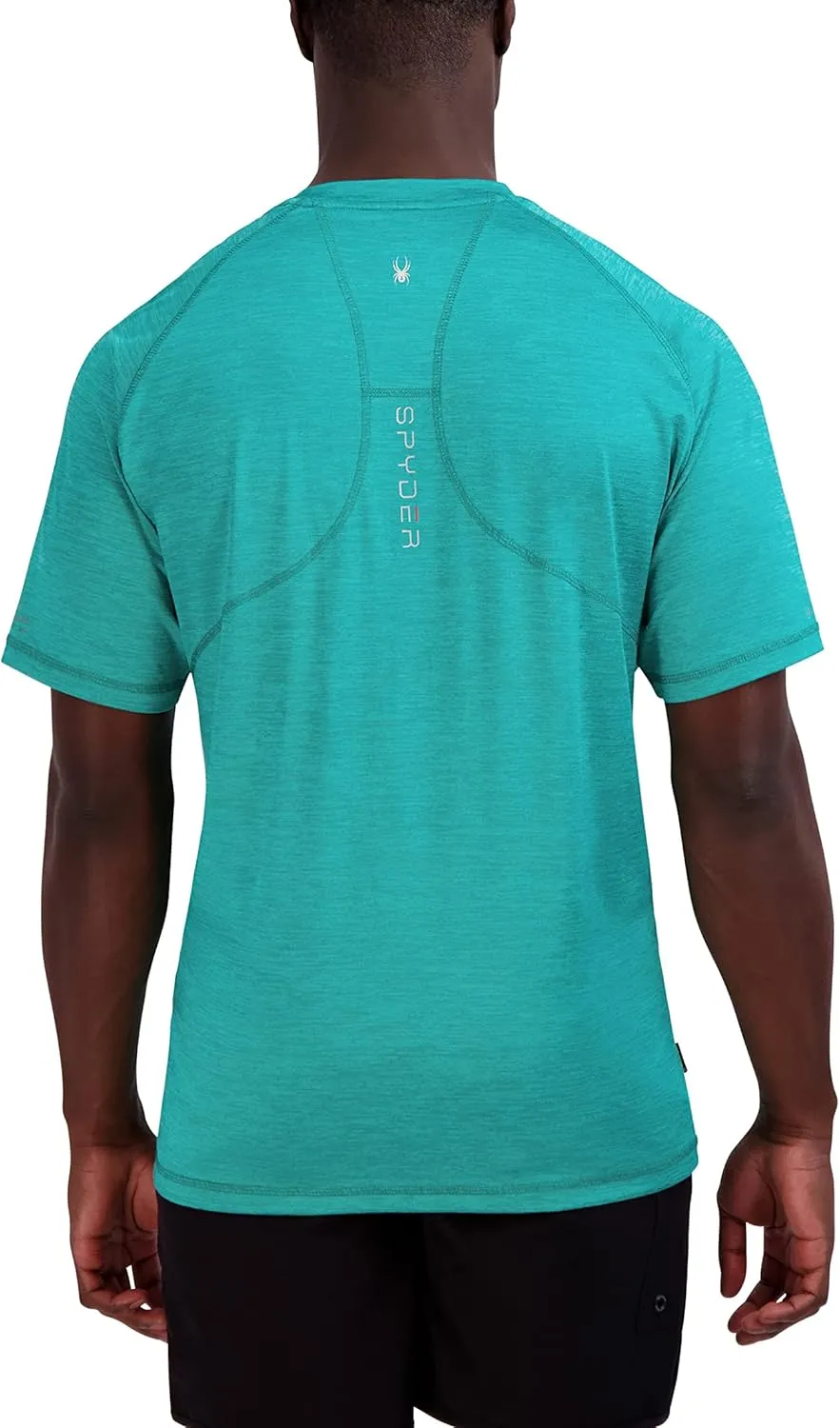 Spyder Men's Short Sleeve Rashguard  UPF , Quick-Dry, Swim Shirt, Surfing, Hiking, Workout