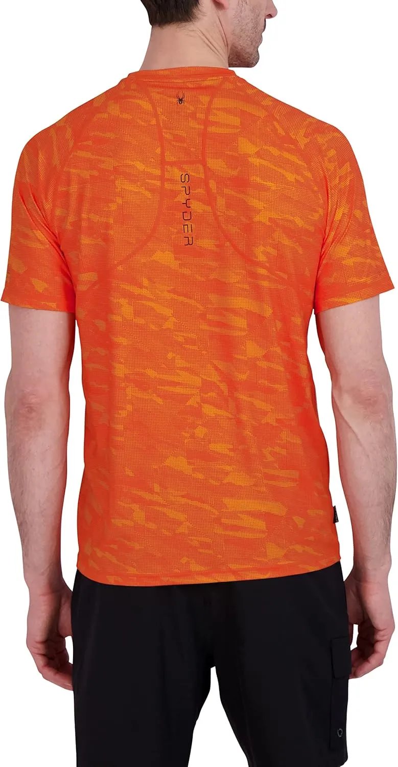 Spyder Men's Short Sleeve Rashguard  UPF , Quick-Dry, Swim Shirt, Surfing, Hiking, Workout