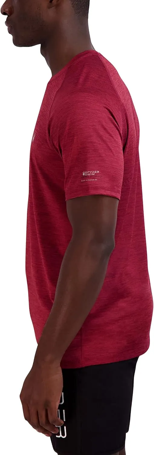 Spyder Men's Short Sleeve Rashguard  UPF , Quick-Dry, Swim Shirt, Surfing, Hiking, Workout