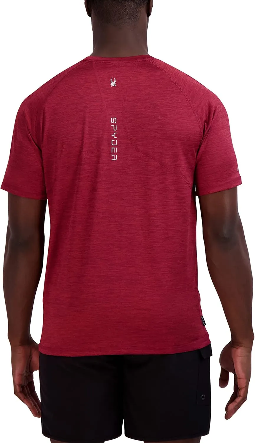 Spyder Men's Short Sleeve Rashguard  UPF , Quick-Dry, Swim Shirt, Surfing, Hiking, Workout