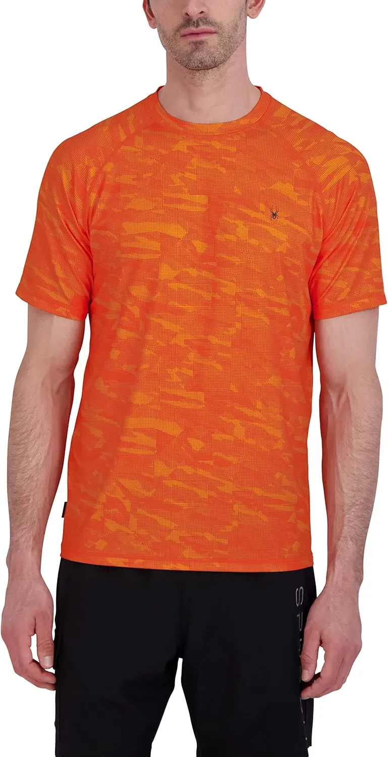 Spyder Men's Short Sleeve Rashguard  UPF , Quick-Dry, Swim Shirt, Surfing, Hiking, Workout
