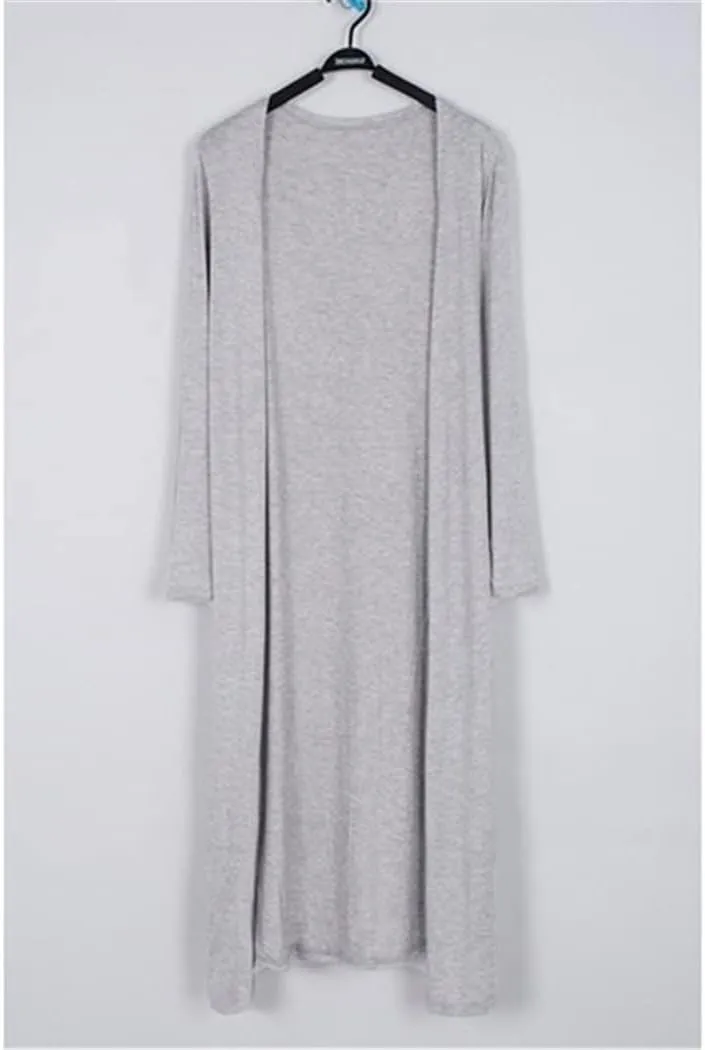Summer Autumn Women Modal Long Cardigan Cotton Sweater Long Sleeve Casual Coat Outerwear