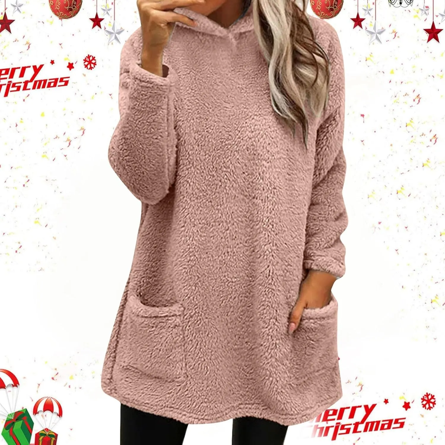 Sweatshirts for Women comfort hoodie for anxiety Long Sleeve Winter Shirts Round Neck Casual Warm Cute Long Tops