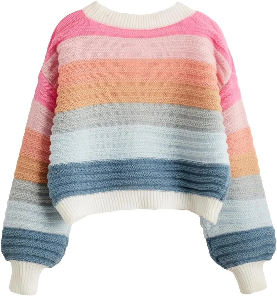 SweatyRocks Women's Color Block V Neck Button Front Knit Cardigan Sweater Outerwear