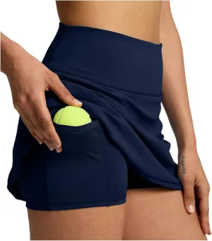 Tennis Skirts for Women High Waisted Athletic Workout Skort Summer Flowy Lightweight Tennis Golf Skirt with Pockets Teacher Gifts for Women A3Dark Blue, L