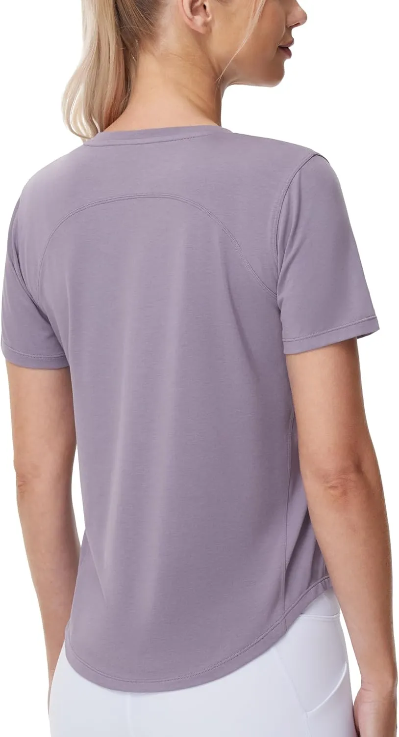 THE GYM PEOPLE Women's Workout Short Sleeve Breathable T-Shirts Athletic Yoga Tee Tops