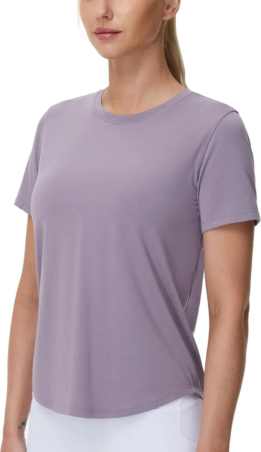 THE GYM PEOPLE Women's Workout Short Sleeve Breathable T-Shirts Athletic Yoga Tee Tops