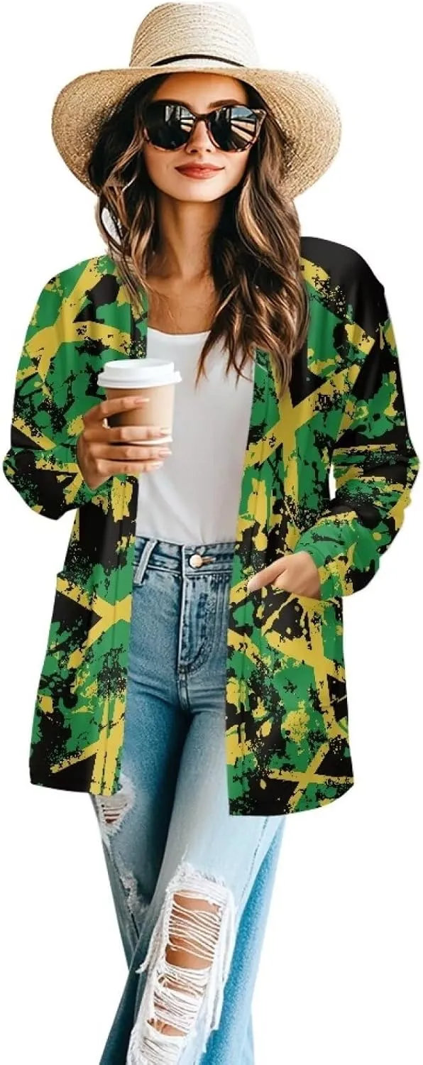 Trendy Cardigan for Women Long Sweater Open Front Cardigans Casual Lightweight Sweaters with Pockets