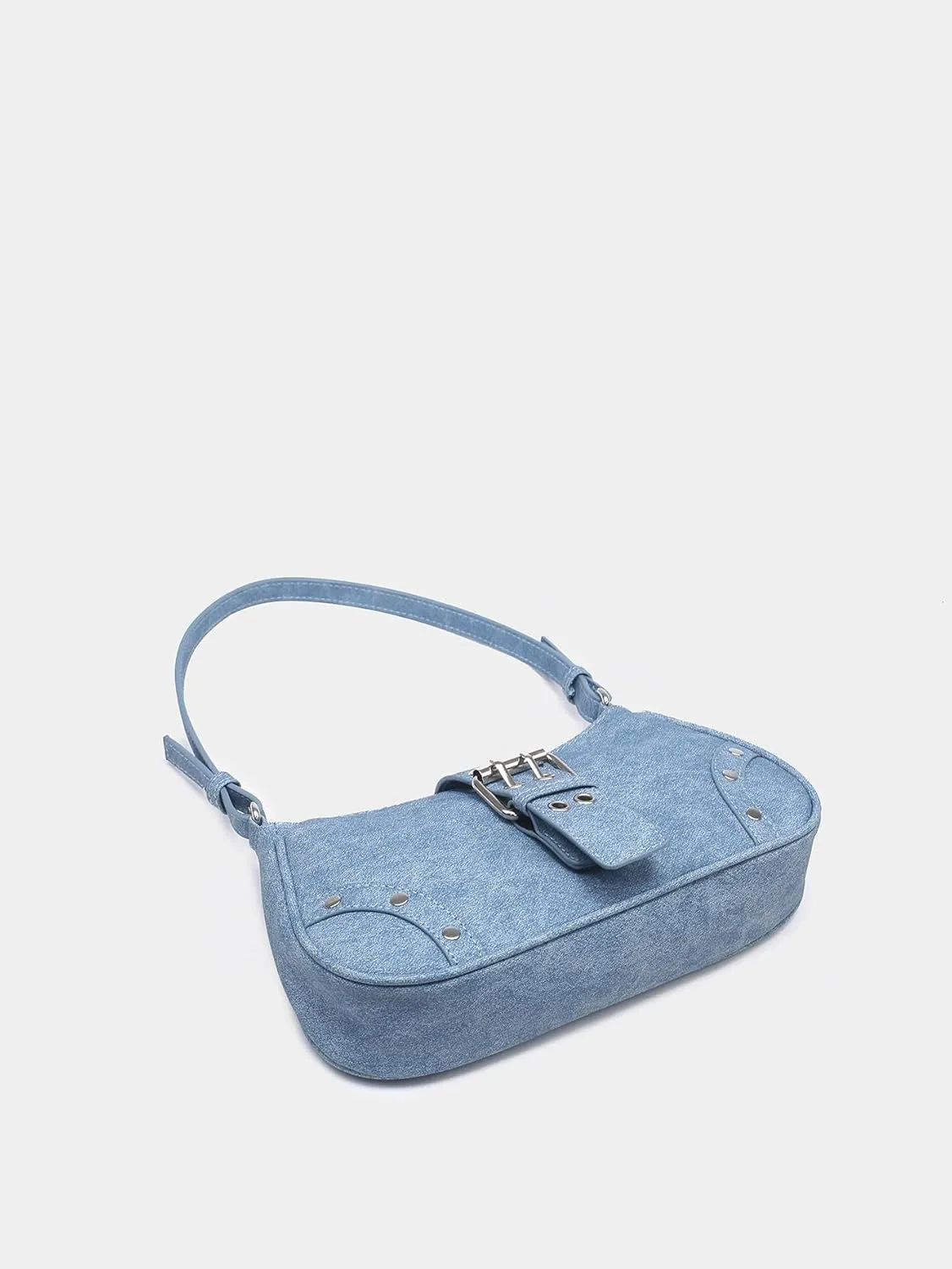 Verdusa Women's PU Leather Punk Rivet Shoulder Bags Vintage Handbag Purses