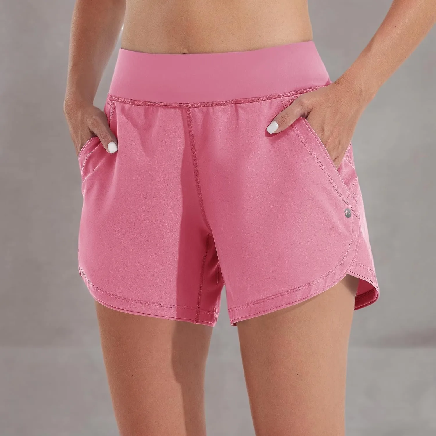 Willit Women's 5" Swim Board Shorts Quick Dry Beach Swimming Shorts UPF 50  High Waisted Liner Pockets