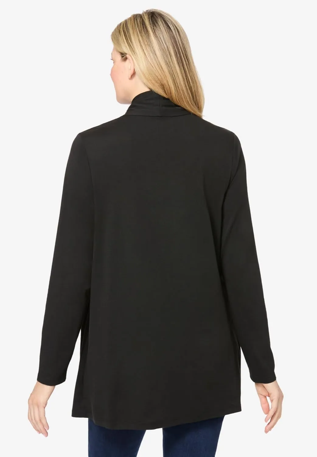 Woman Within Plus Size 2-Fer Cardigan & Lace Tunic