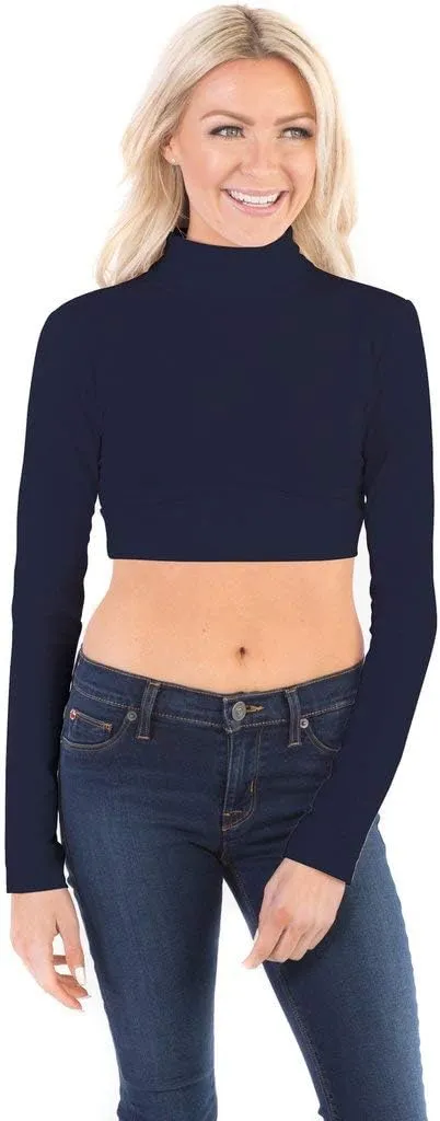 Women Tank Top Turtleneck Layering HALFTEE Crop Tee Undershirt for Women & Teens XS-3X