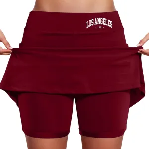 Women's Athletic Skorts 2025 Summer Los Angeles High Waisted Tennis Shorts Sports Running Gym Breathable Skirt Shorts