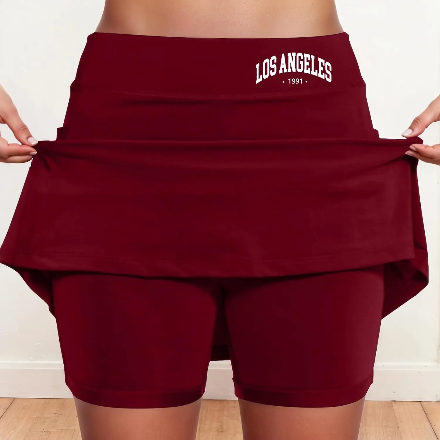 Women's Athletic Skorts 2025 Summer Los Angeles High Waisted Tennis Shorts Sports Running Gym Breathable Skirt Shorts