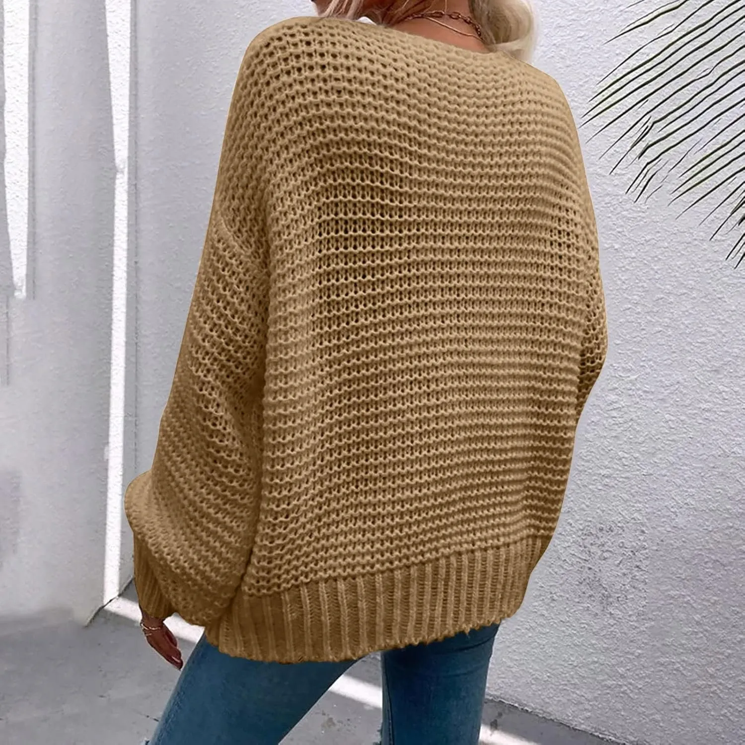 Womens Chunky Cardigan Sweater Oversized Lightweight Open Front Cardigan Casual Baggy Cable Knit Sweaters Fall Coats
