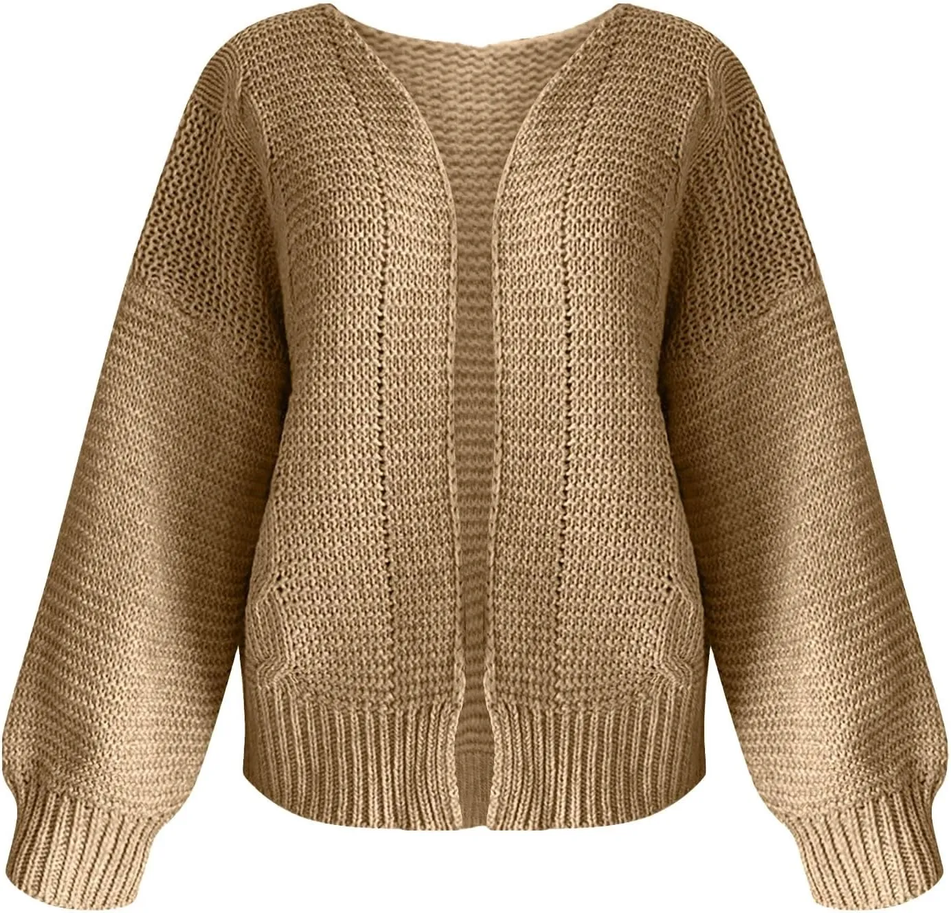 Womens Chunky Cardigan Sweater Oversized Lightweight Open Front Cardigan Casual Baggy Cable Knit Sweaters Fall Coats