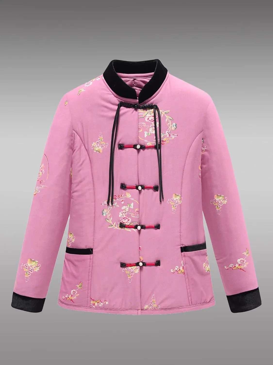 Womens cotton padded coat, thickened warm Chinese style suit, buckle winter coat