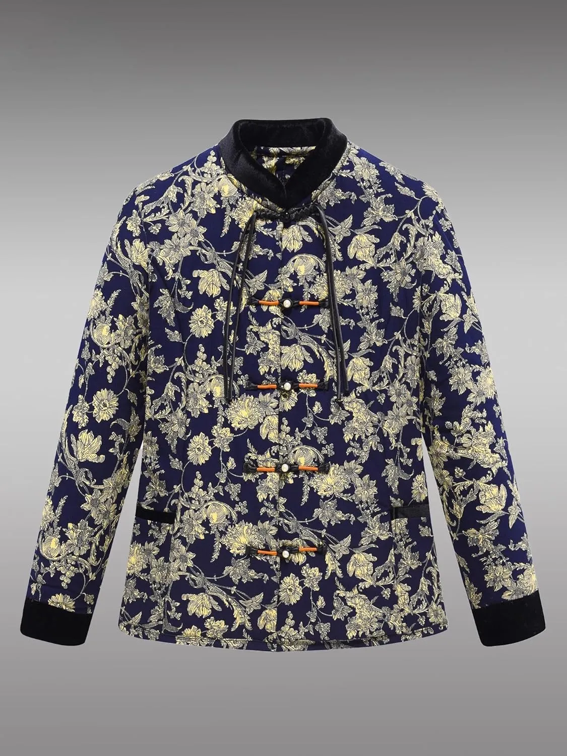 Womens cotton padded coat, thickened warm Chinese style suit, buckle winter coat
