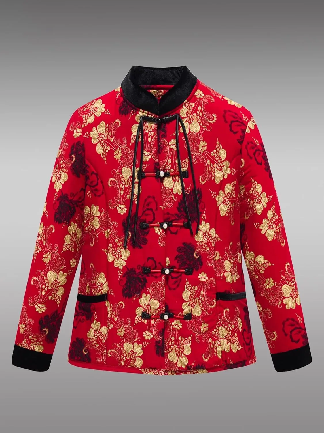Womens cotton padded coat, thickened warm Chinese style suit, buckle winter coat