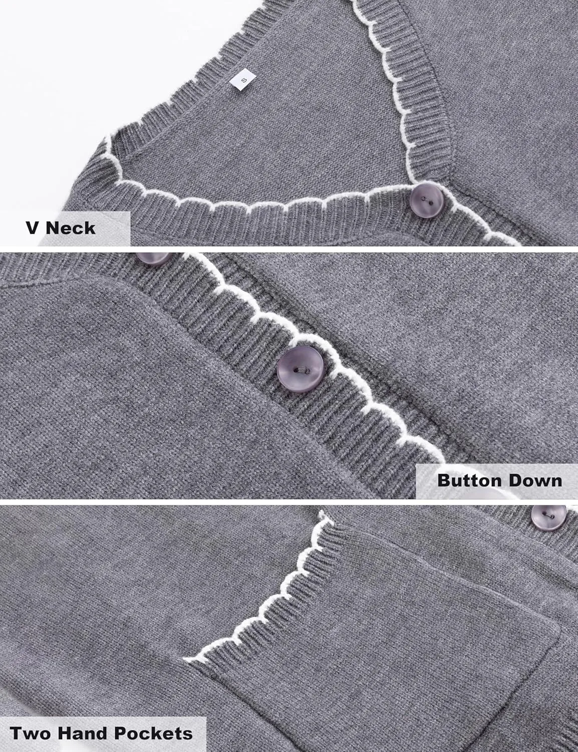 Womens Cropped Cardigan Sweaters Lightweight Long Sleeve Button Down Knit Coat Shrug Tops 2024 Fall Outerwear
