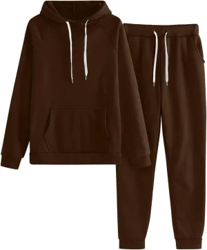 Women's Fashion Outfits Long Sleeve V Neck Printed Workout Hoodie Sweatshirt Long Pants Tracksuits