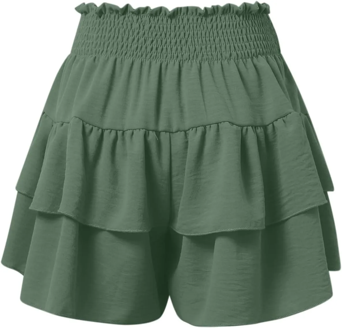 Women's Flowy Skorts Summer Cute Ruffle Layered High Waist Golf Skorts Trendy Tennis Gym Workout Casual Mini Skirts