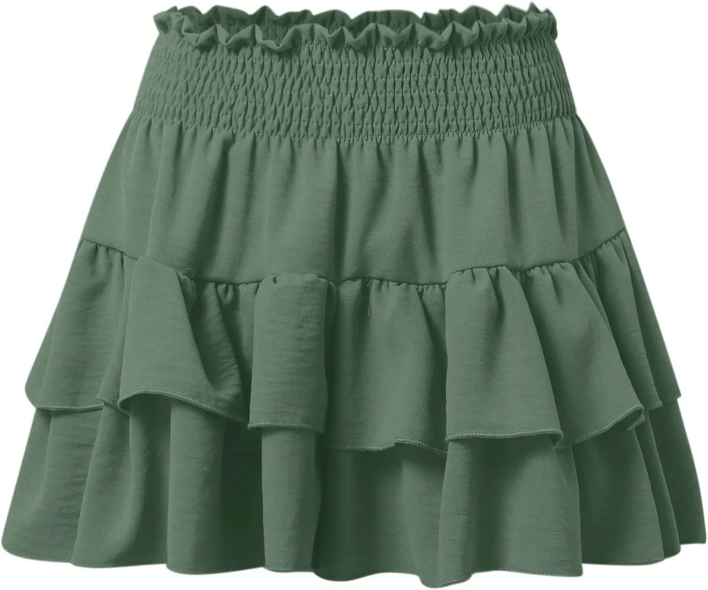 Women's Flowy Skorts Summer Cute Ruffle Layered High Waist Golf Skorts Trendy Tennis Gym Workout Casual Mini Skirts
