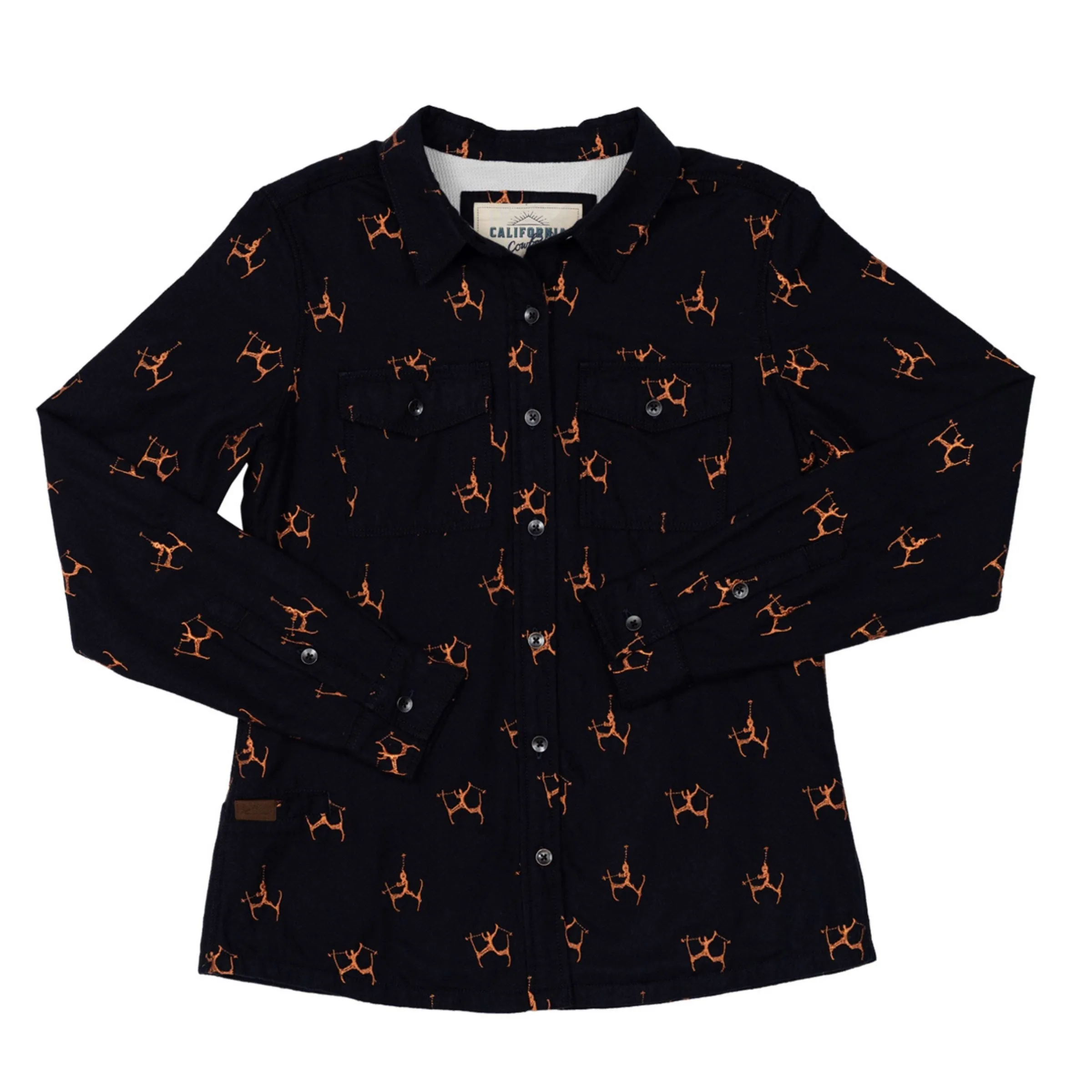 Womens High Sierra Shirt - Hot Dog, Midnight Navy