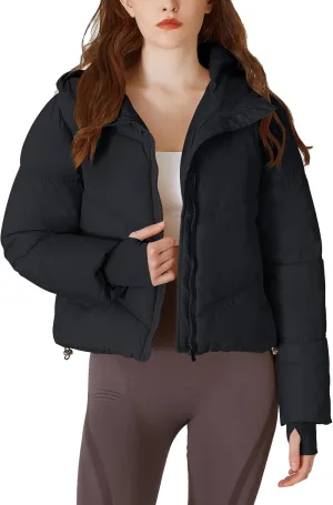 Womens Lightweight Quilted Puffer Jacket with Hood