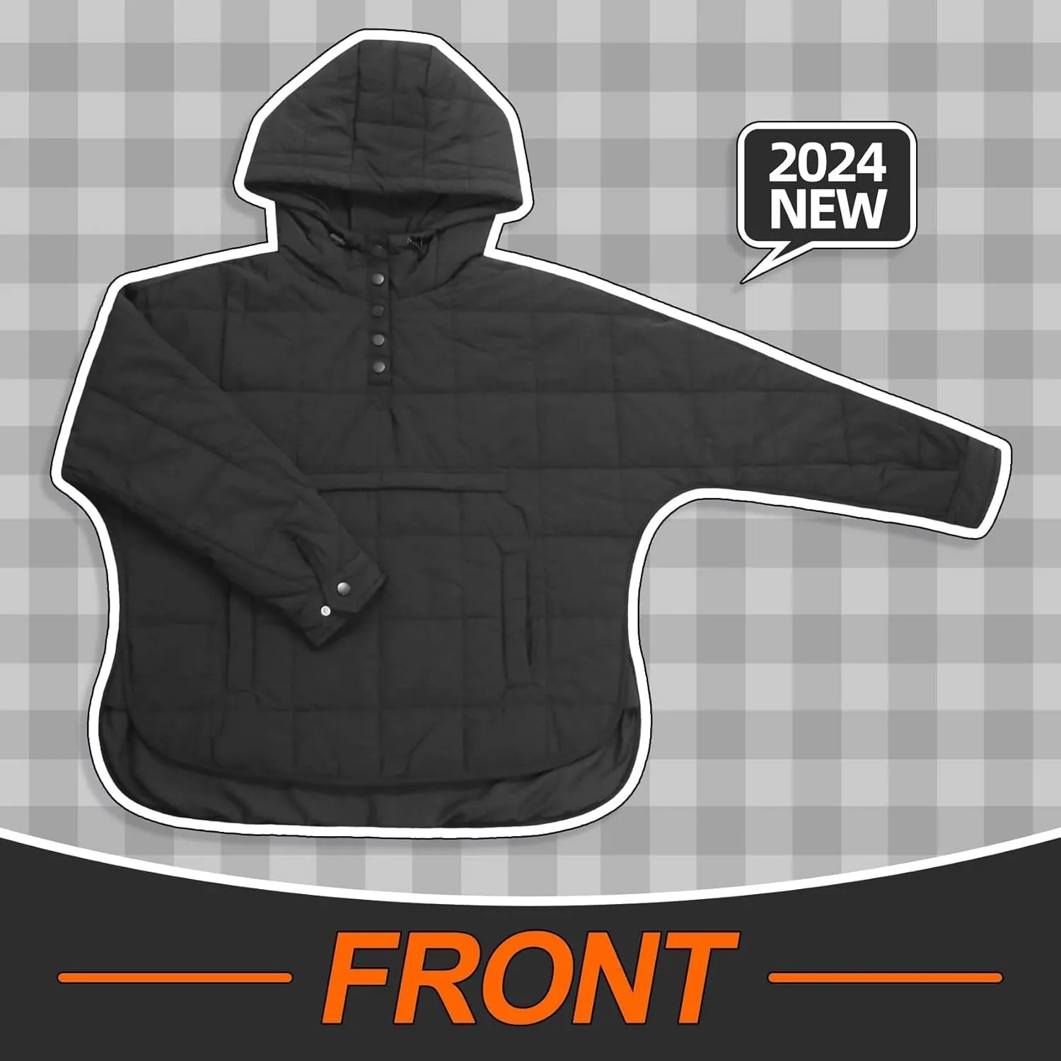 Womens Oversized Puffer Jacket Long-Sleeve Hooded Puffer Coat Packable Hooded Lightweight Warm Winter Coat Tops