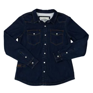 Womens Western High Sierra Shirt - Sea Ranch Indigo