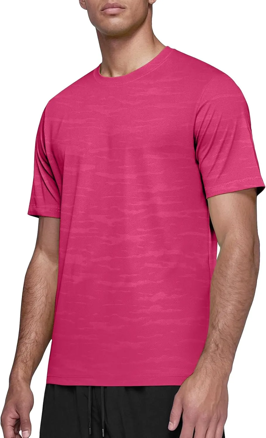 Zengjo Mens Athletic Shirts Short Sleeve Moisture Wicking Gym Workout Running Crewneck T-Shirt Quick Dry Sports Fitted Tee